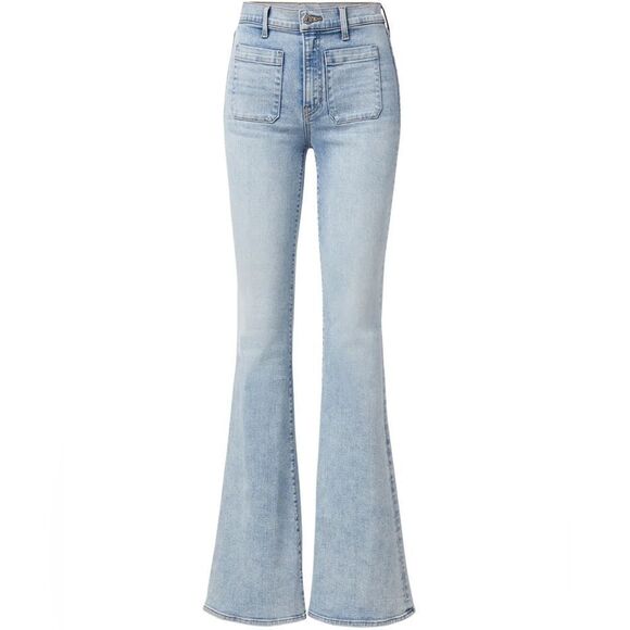Veronica Beard Florence Flare Patch Pocket Jean in Cape - Picture 7 of 12